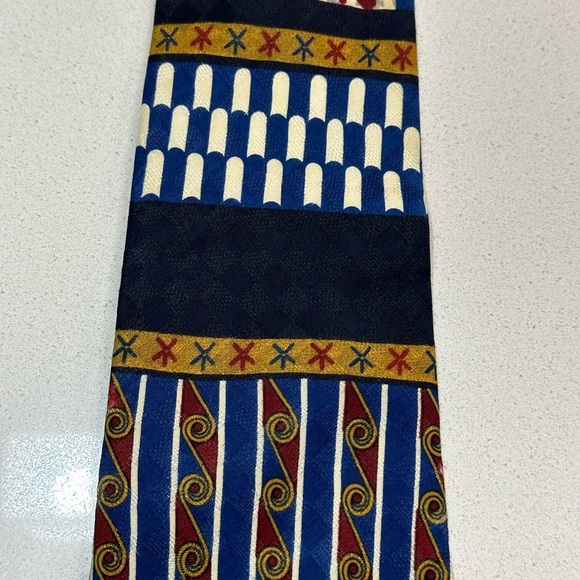 Vintage metropolitan museum “The Met” ancient Egyptian nostalgia art silk tie - Picture 7 of 12